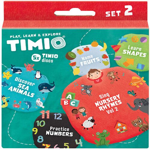 TIMIO Disc-Set 2 - Kinderlieder, Meerestiere, Zahlen, Formen und - TIMIO - One Size - Spielzeug