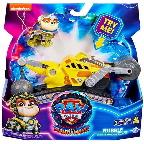 Paw Patrol Spielzeugauto m. Ton/Licht - 18 cm - Film 2 - Rubble - One Size - Paw Patrol Autos