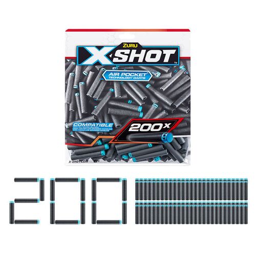 X-SHOT Schaumstoffpfeile - 200 st. - Refill Packung - X-SHOT - One Size - Spielzeug