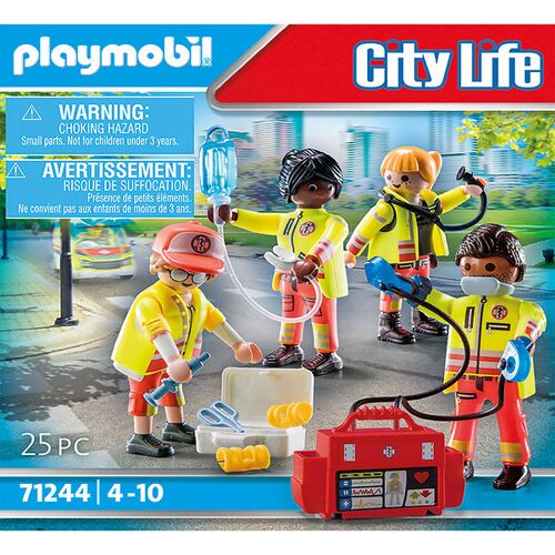 City Life - Rettungsmannschaft - 71244 - 25 Teile - Playmobil - One Size - Spielzeug