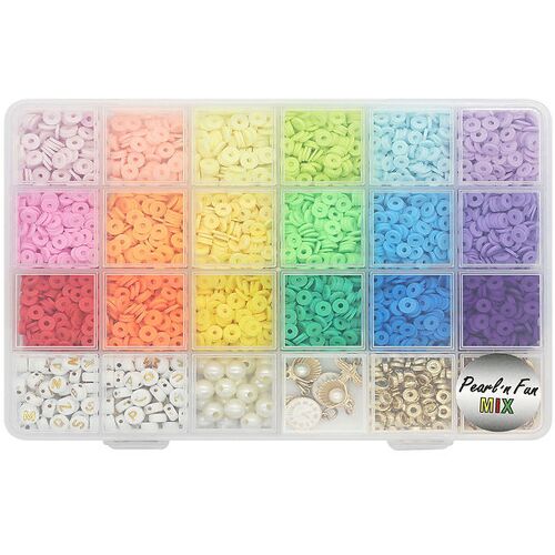 n Fun Perlen - Schmuckset - Regenbogenfarben - Pearl N Fun - One Size - Perlen