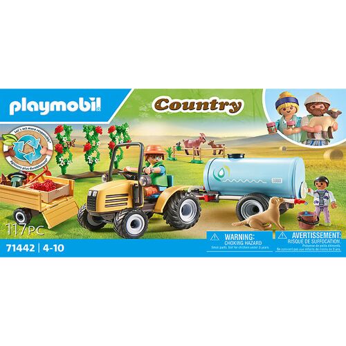 Country - Traktor mit Anhänger und Wassertank - 71442 - Playmobil - One Size - Spielzeug