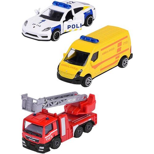 Majorette Spielzeug - 3 Teile - Rettungsfahrzeuge - Majorette - One Size - Autos