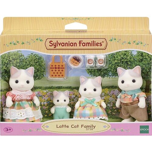 Sylvanian Families - Latte CAT Familie - 5738 - One Size - Sylvanian Families Spielzeug