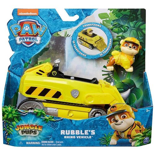 Paw Patrol Spielzeugauto - Jungle Themenfahrzeug - Rubble - One Size - Paw Patrol Spielzeug