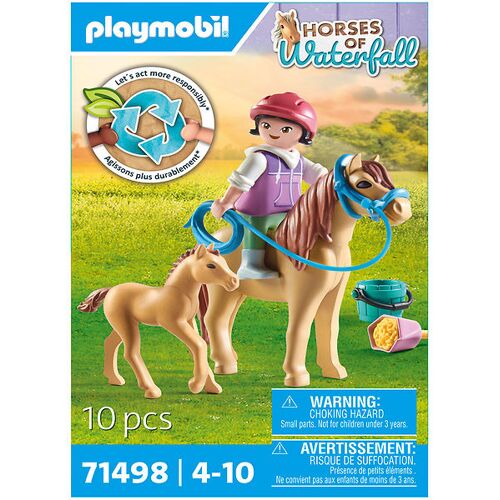 Wasserfallpferde - Kind mit Pony und Fohlen - 71498 - - One Size - Playmobil Spielzeugfiguren