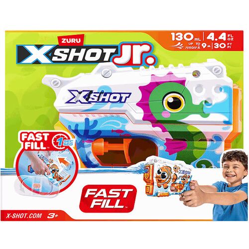 X-Shot Wasserpistole - Junior Fast Fill - Seepferdchen - X-SHOT - One Size - Spielzeug