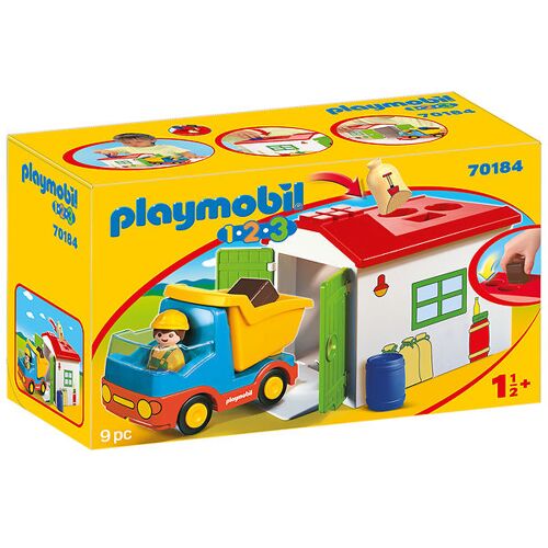 1.2.3 - Müllwagen - 70184 - 9 Teile - Playmobil - One Size - Spielzeug