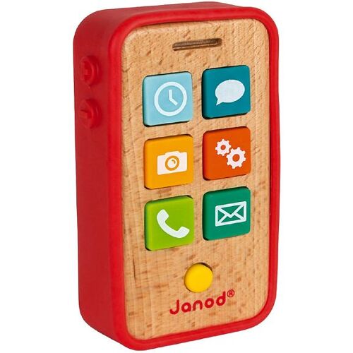 Janod Spielzeugtelefon - Natur/Rot - Janod - One Size - Telefone