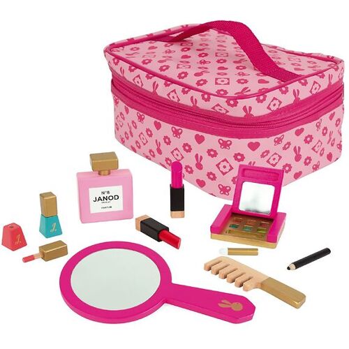 Janod Holzspielzeug - Schminktasche - Pink m. Figuren - Janod - One Size - Spielzeug