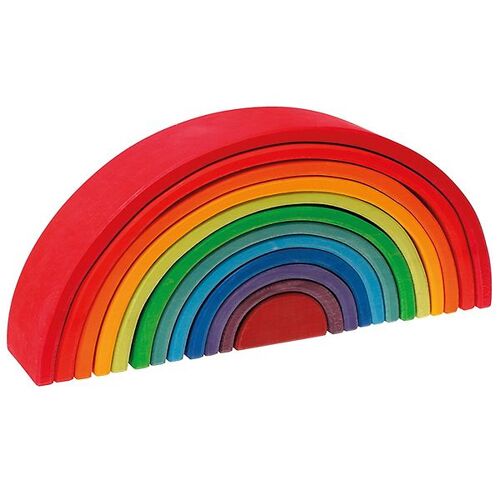 Grimms Holzspielzeug - Regenbogen - 12 Teile - Bunt - Grimms - One Size - Bauklötze