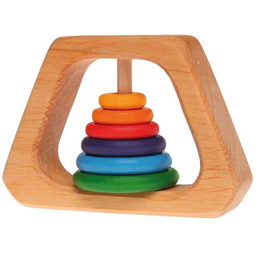 Grimms Holzspielzeug - Rassel - Pyramide - Bunt - Grimms - One Size - Rasseln