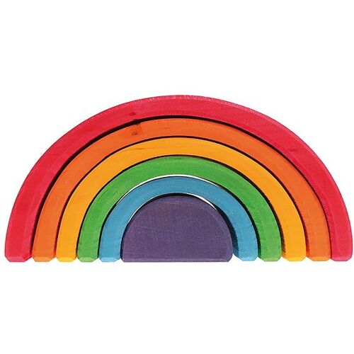 Grimms Holzspielzeug - Regenbogen - 6 Teile - Bunt - Grimms - One Size - Spielzeug