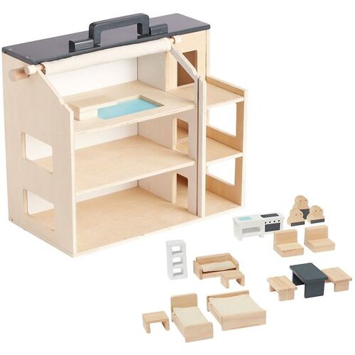 Kids Concept Puppenhaus - Holz - 34x39x19 cm - Aiden - One Size - Kids Concept Puppenhauser