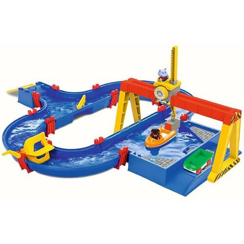 AquaPlay Wasserbahn- 104x90x25 cm - Containerhafen - AquaPlay - One Size - Spielzeug