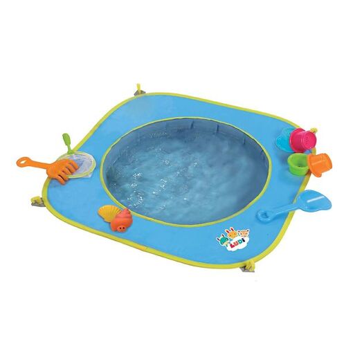 Ludi Strandbassin - 29 cm - 9 Teile - Blau m. Spielzeug - Ludi - One Size - Planschbecken