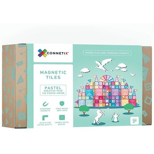 Connetix Magnet-Set - 120- Teile - Pastel - Connetix - One Size - Magnetspielzeug