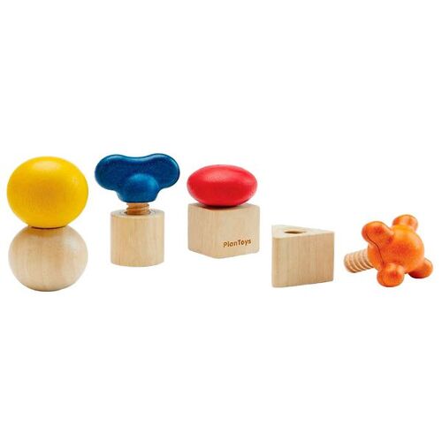 PlanToys Holzspielzeug - Bolzen und Muttern - Holz - One Size - PlanToys Spielzeug