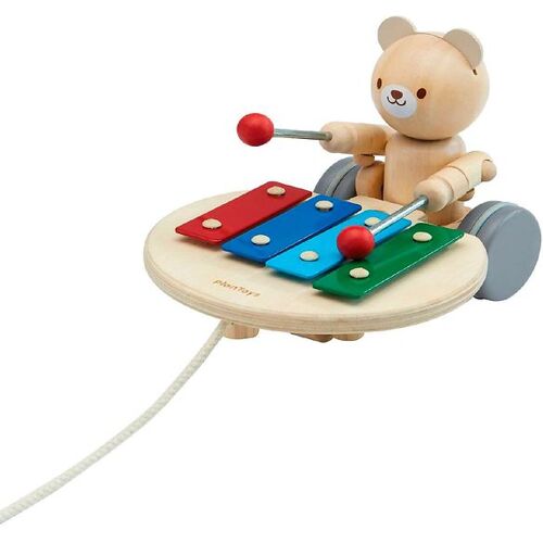 PlanToys Holzspielzeug - Spielbär an der Leine - Holz - PlanToys - One Size - Nachziehspielzeug