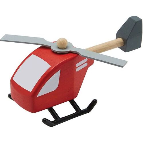 PlanToys Holzspielzeug - Hubschrauber - Rot - One Size - PlanToys Spielzeug