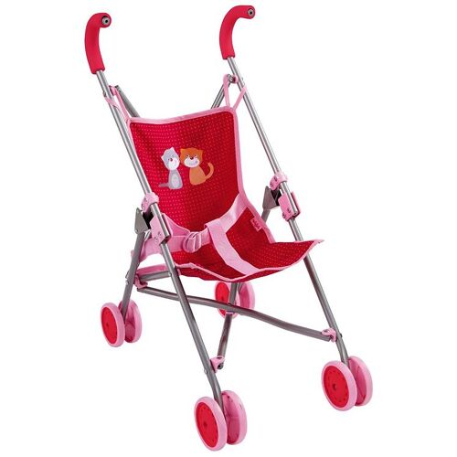 HABA Puppen Buggy - Rot/Rosa - One Size - HABA Puppenwagen