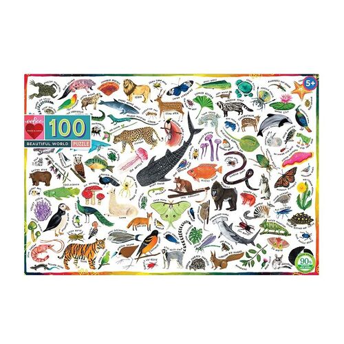 Eeboo Puzzlespiel - 100 Teile - Schöne Welt - One Size - Eeboo Puzzlespiel