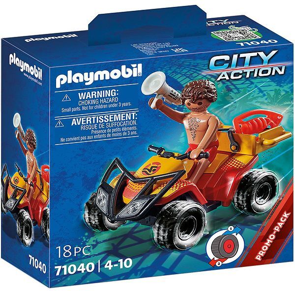 City Action - Rettungsschwimmer ATV - 71040 - 18 Teile - Playmobil - One Size - Spielzeug