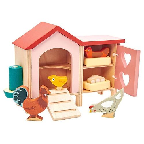 Tender Leaf Holzspielzeug - Haustier-Set - Puppenhaus - Hühner - One Size - Tender Leaf Spielzeug
