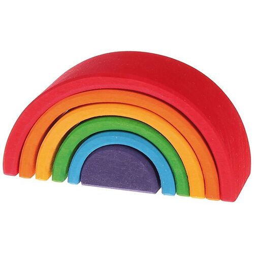 Grimms Holzspielzeug - Regenbogen - Klein - 6 Teile - Bunt - Grimms - One Size - Spielzeug