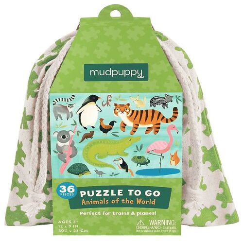 Mudpuppy Puzzlespiel - To Go - 36 Teile - Tier der Welt - Mudpuppy - One Size - Puzzlespiele