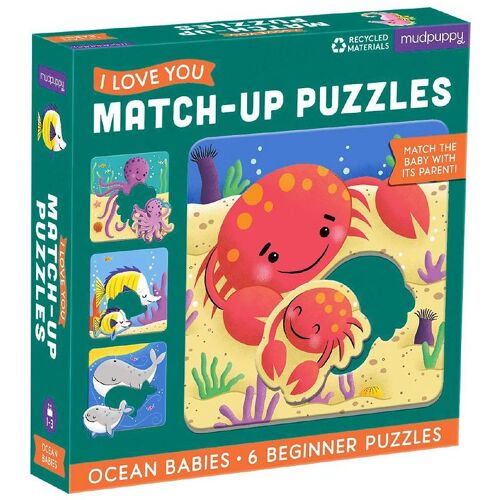 Mudpuppy Puzzlespiel - 6 Tierjungen - Teile