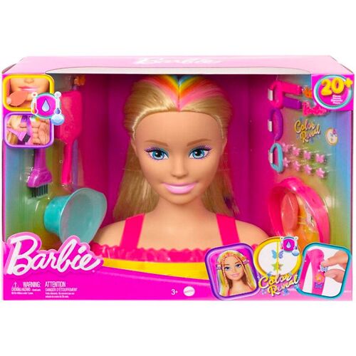 Barbie Friseur - Neon Rainbow Deluxe Styling Head - Barbie - One Size - Spielzeug