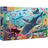 Eeboo Puzzlespiel - 100 Teile - 45,7x68,5 cm - Haie I Die Tiefe - Eeboo - One Size - Puzzlespiele