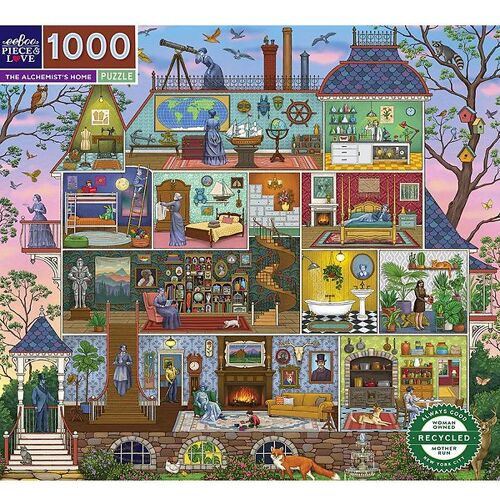 Eeboo Puzzlespiel - 1000 Teile - 58,5 x 58,5 cm - Der Alchemist - Eeboo - One Size - Puzzlespiele