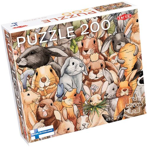 TACTIC Puzzlespiel - 200 Teile - 43x29 cm - Kaninchen - TACTIC - One Size - Puzzlespiele