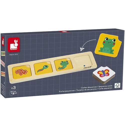 Janod Puzzlespiel - 4x10 Teile - Sequenzkarten - Garten - One Size - Janod Puzzlespiele