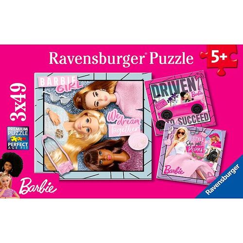 Ravensburger Puzzlespiel - 3x49 Teile - Barbie - Ravensburger - One Size - Puzzlespiele