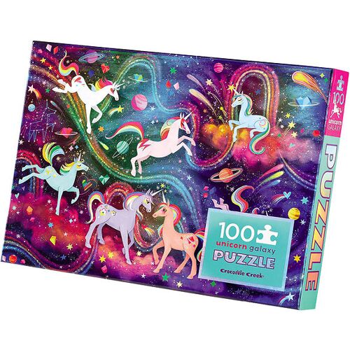 Crocodile Creek Puzzlespiel - 100 Teile - Unicorn Galaxy - Crocodile Creek - One Size - Puzzlespiele