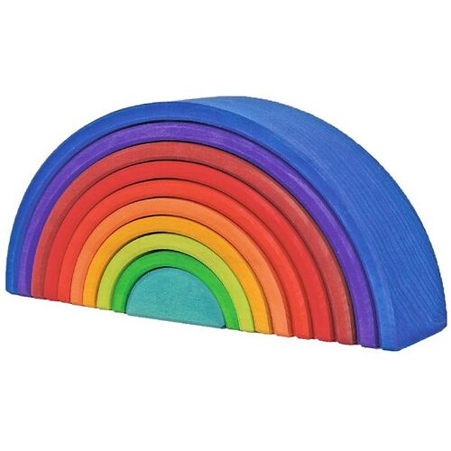 Grimms Holzspielzeug - Regenbogen - 10 Teile - Bunt - Grimms - One Size - Bauklötze