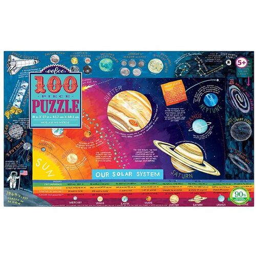 Eeboo Puzzlespiel - 100 Teile - Sonnensystem - One Size - Eeboo Puzzlespiele