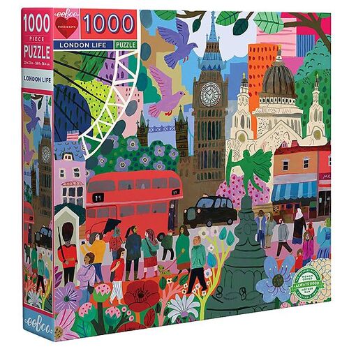 Eeboo Puzzlespiel - 1000 Teile - London Life - Eeboo - One Size - Puzzlespiele