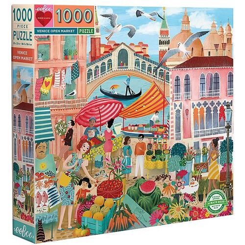 Eeboo Puzzlespiel - 1000 Teile - Offener Markt Venedig - Eeboo - One Size - Puzzlespiele