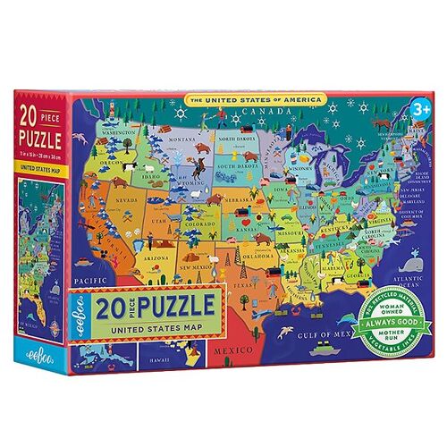Eeboo Puzzlespiel - 20 Teile - USA - Eeboo - One Size - Puzzlespiele