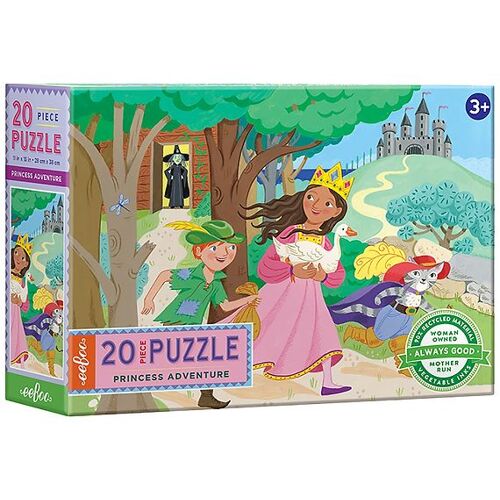 Eeboo Puzzlespiel - 20 Teile - Prinzessin auf Abenteuer - Eeboo - One Size - Puzzlespiele