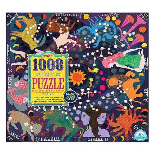Eeboo Fluoreszierend Puzzlespiel - 1000 Teile - Sternzeichen - Eeboo - One Size - Puzzlespiele