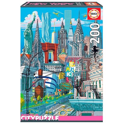 Educa City Puzzlespiel - 200 Teile - New York - One Size - Educa Puzzlespiele