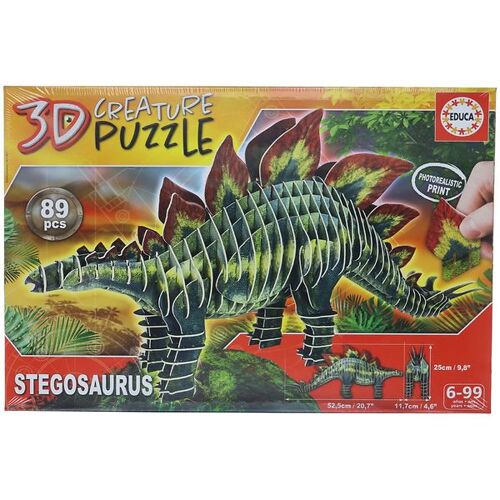 Educa 3D- Puzzlespiel - Stegosaurus - 89 Teile - Educa - One Size - Puzzlespiele