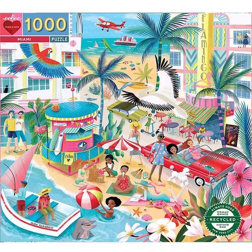 Eeboo Puzzlespiel - 1000 Teile - Miami - Eeboo - One Size - Puzzlespiele