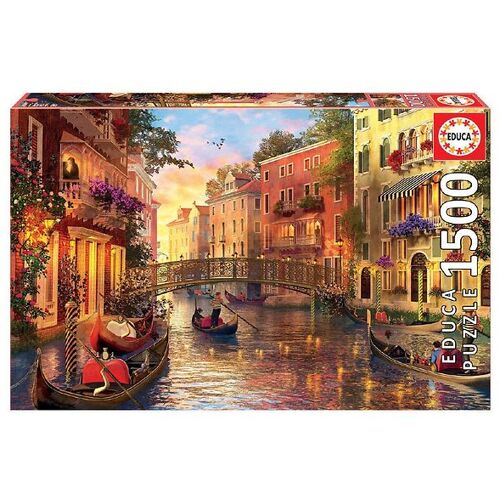 Educa Puzzlespiel - 1500 Teile - Sunset in Venedig - Educa - One Size - Puzzlespiele