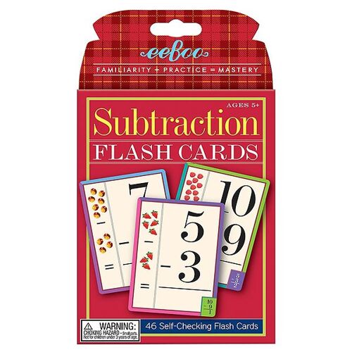 Eeboo Lernspiele - Subtraktion - Eeboo - One Size - Kartenspiel